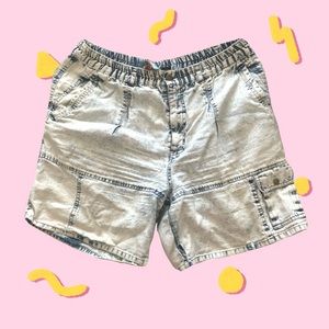 Vintage Acid Wash Jean Shorts 80s 14 34 high rise